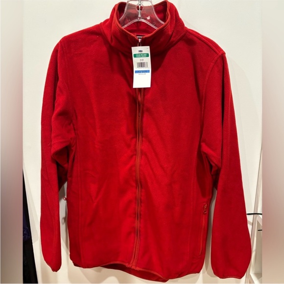 NEW Tommy Hilfiger red fleece jacket zip front long sleeve pockets kids 18-20 XL - Picture 9 of 11